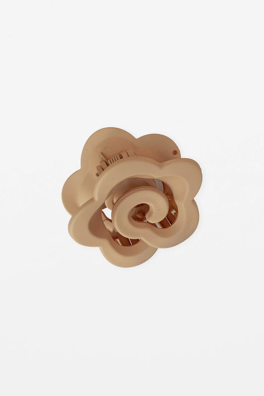 STELLA + GEMMA HAIR CLAW - LIGHT COFFEE DAISY - THE VOGUE STORE