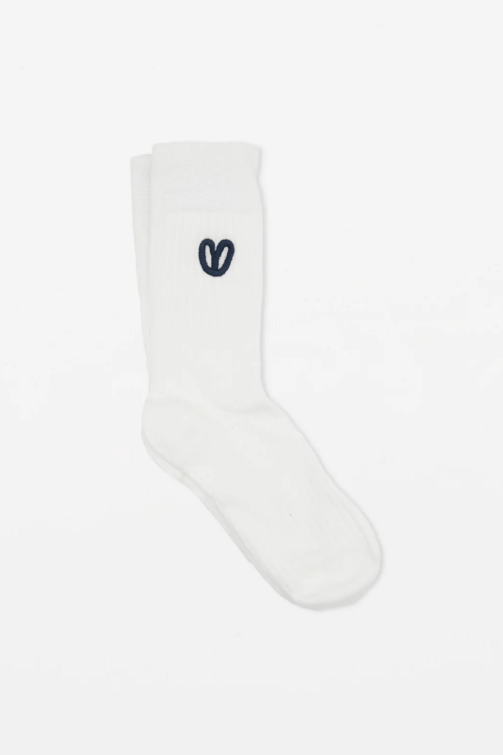 STELLA + GEMMA SOCK - WHITE WITH HEART - THE VOGUE STORE