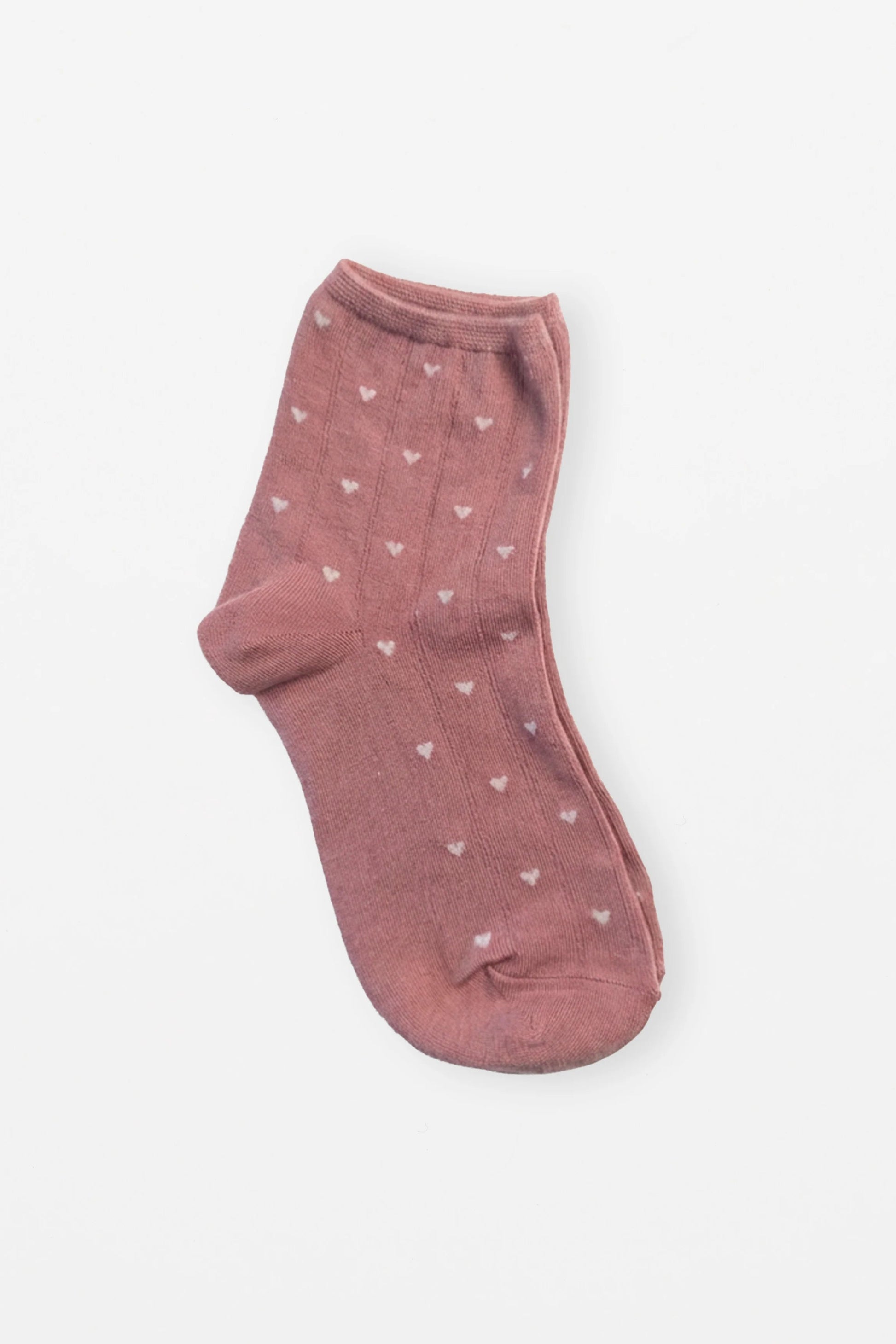 STELLA + GEMMA SOCKS PINK WITH WHITE HEARTS - THE VOGUE STORE