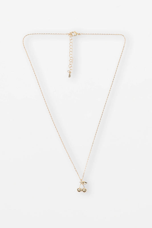 STELLA + GEMMA NECKLACE - GOLD CHERRIES - THE VOGUE STORE