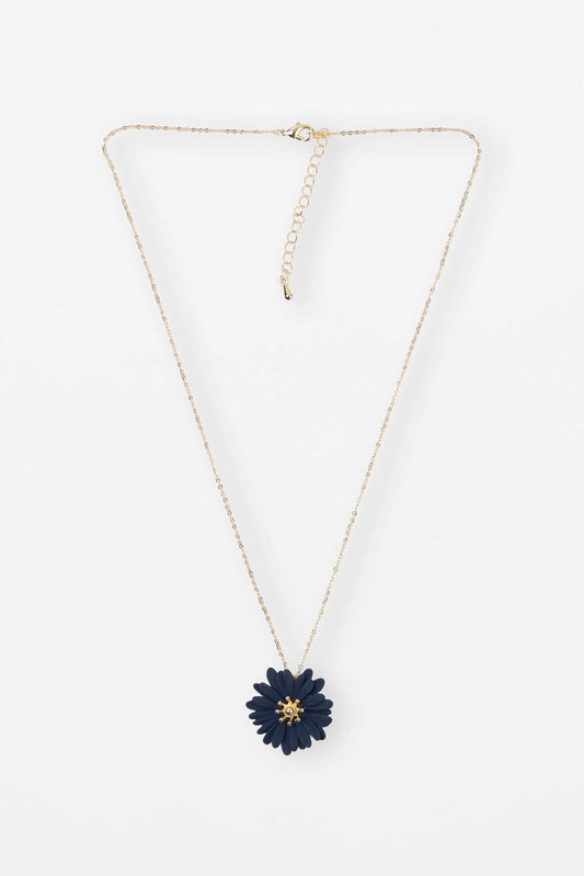 STELLA + GEMMA NECKLACE - NAVY DAISY - THE VOGUE STORE