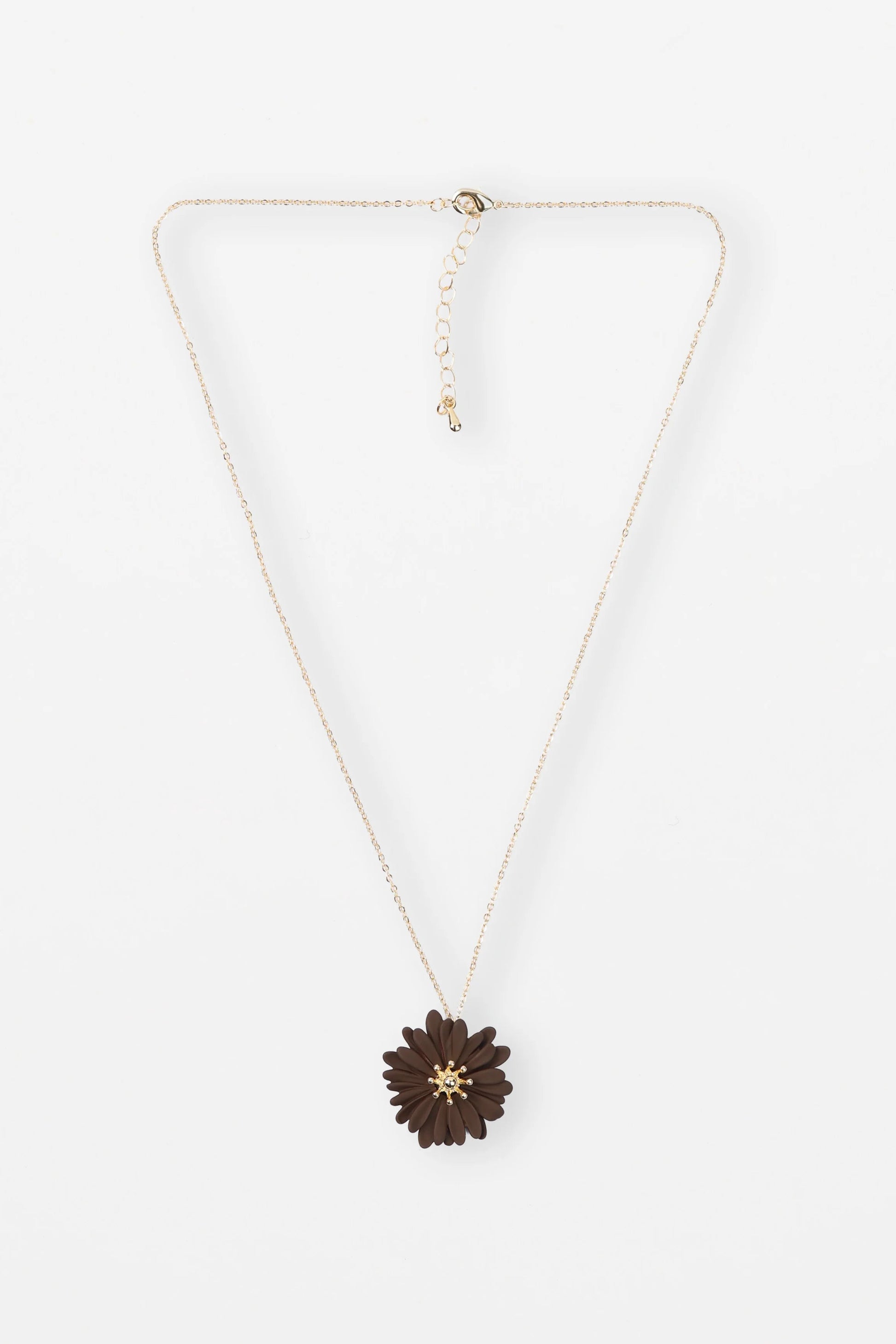STELLA  + GEMMA NECKLACE - BROWN LARGE DAISY - THE VOGUE STORE