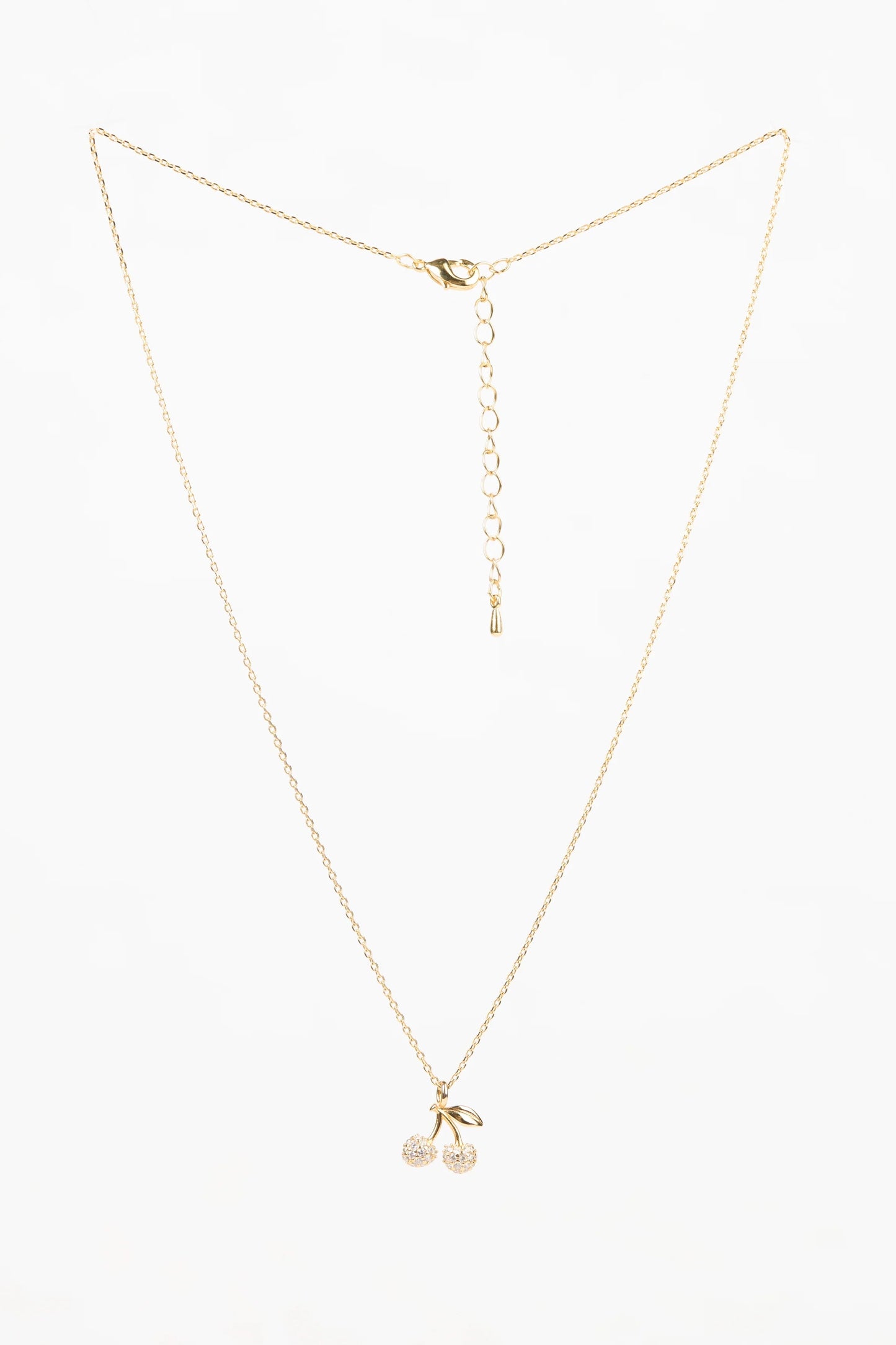 STELLA + GEMMA NECKLACE - GOLD CRYSTAL CHERRIES - THE VOGUE STORE