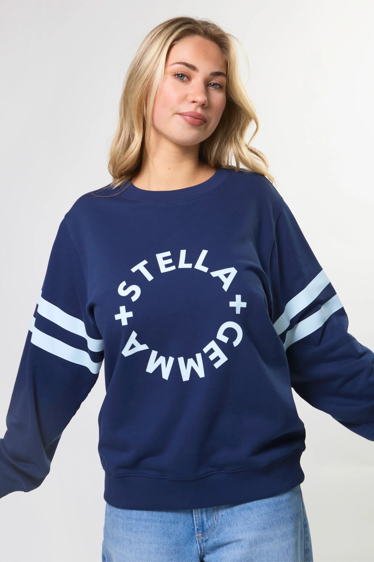 STELLA + GEMMA ESSENTIAL SWEAT ROTATION - NAVY - THE VOGUE STORE