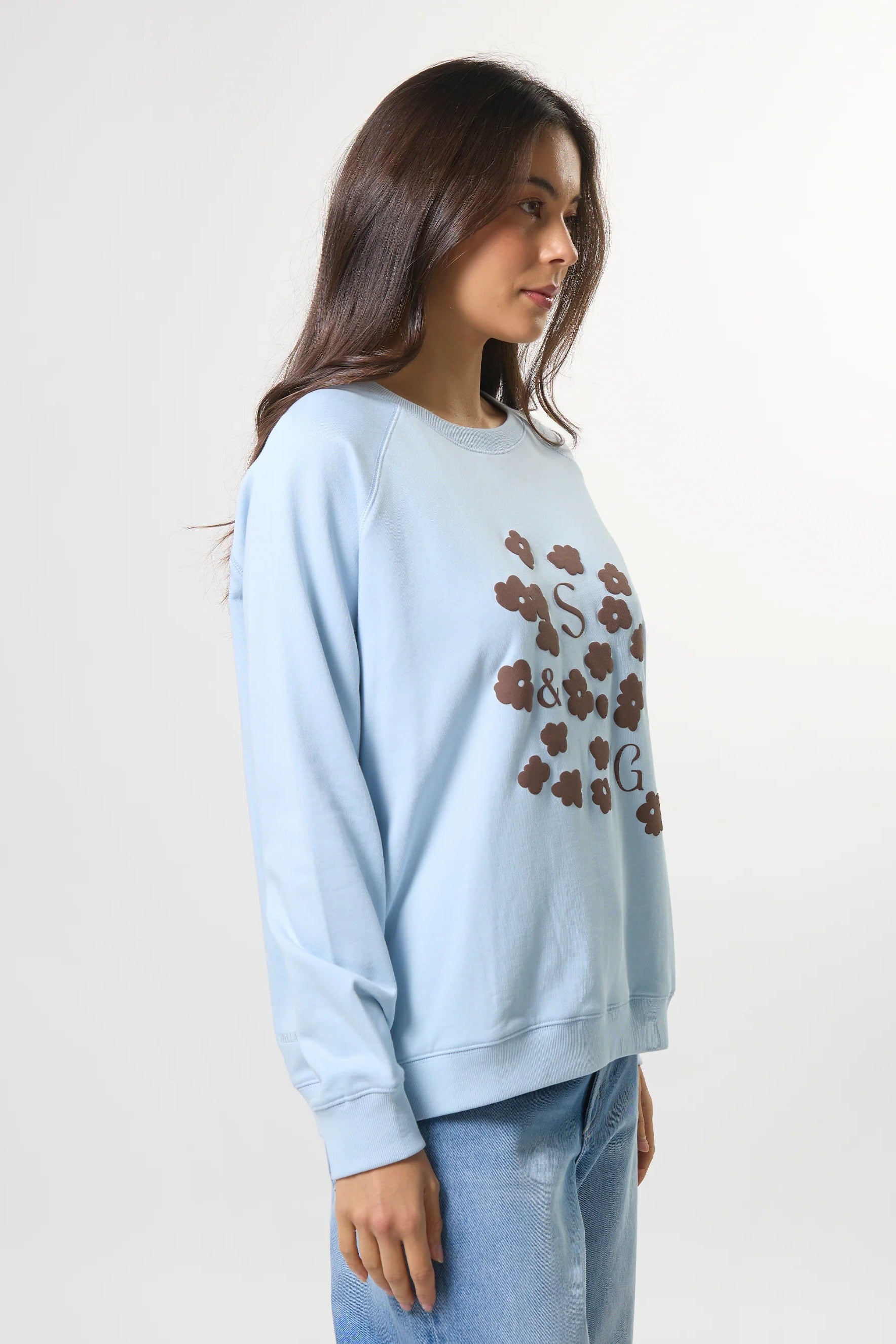 STELLA + GEMMA CLASSIC SWEAT - ICE CHOCO BLOOMS - THE VOGUE STORE