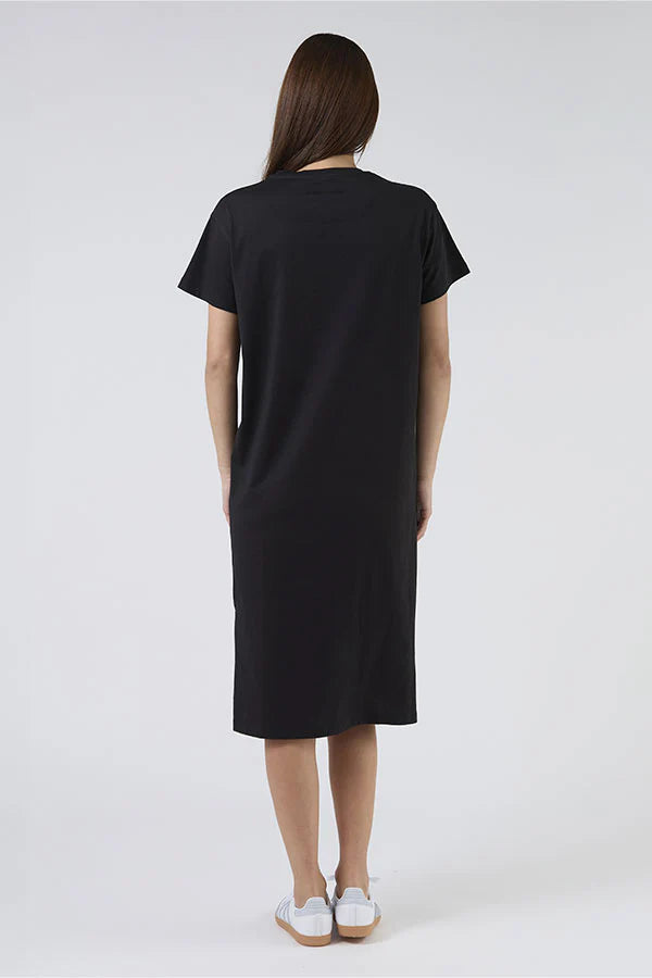 STELLA + GEMMA MAXIE T-SHIRT DRESS - BLACK AND WHITE STRIPE STAR - THE VOGUE STORE