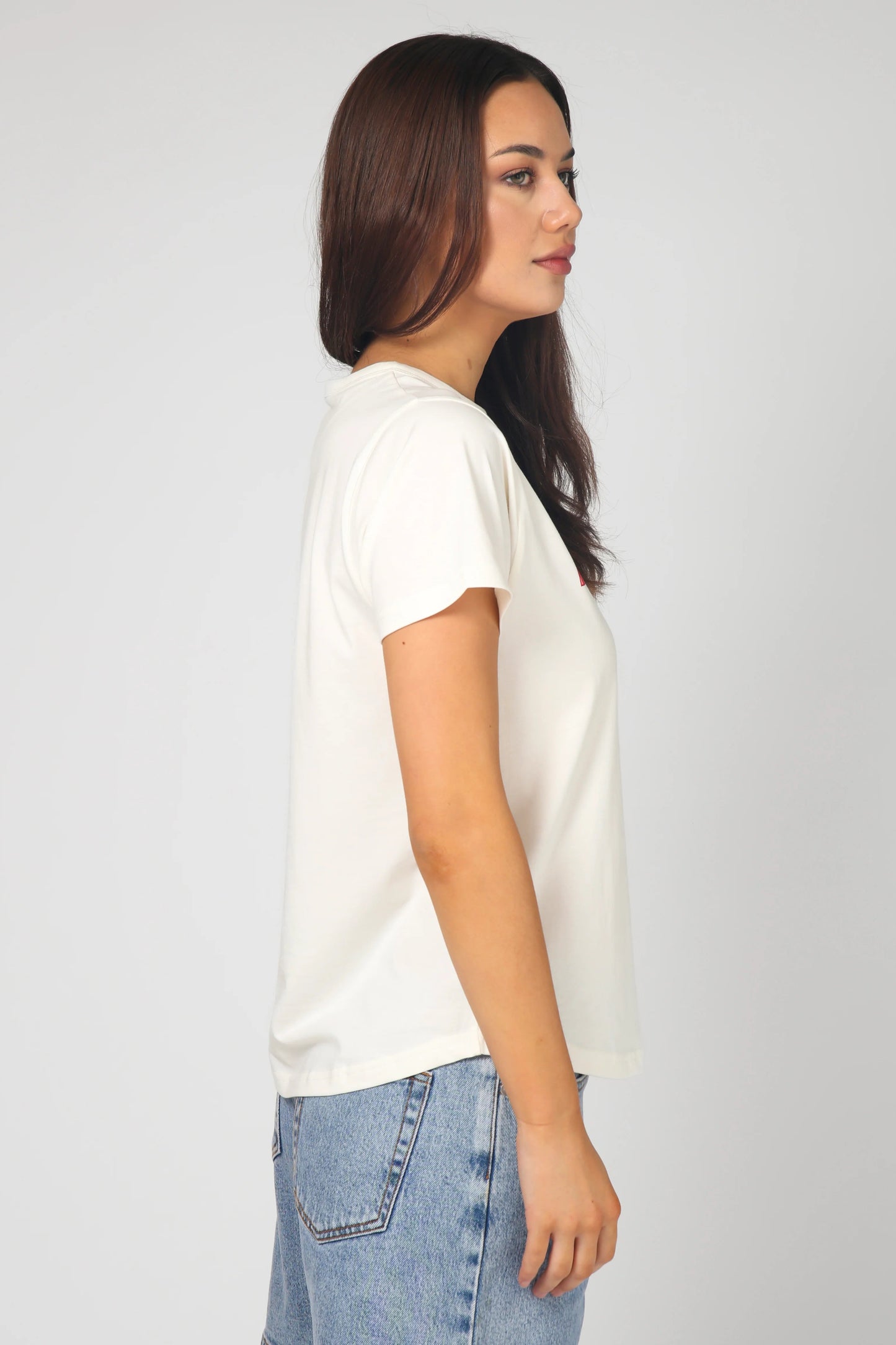 STELLA + GEMMA ACE TEE - MALIBU STRIPES WHITE - THE VOGUE STORE