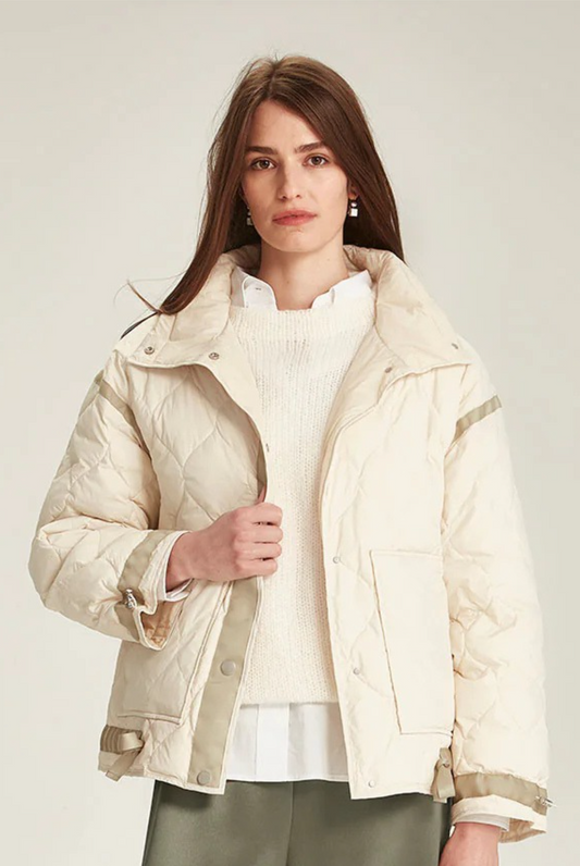 SILLS MERIBEL REVERSIBLE PUFFER - CHALK - THE VOGUE STORE