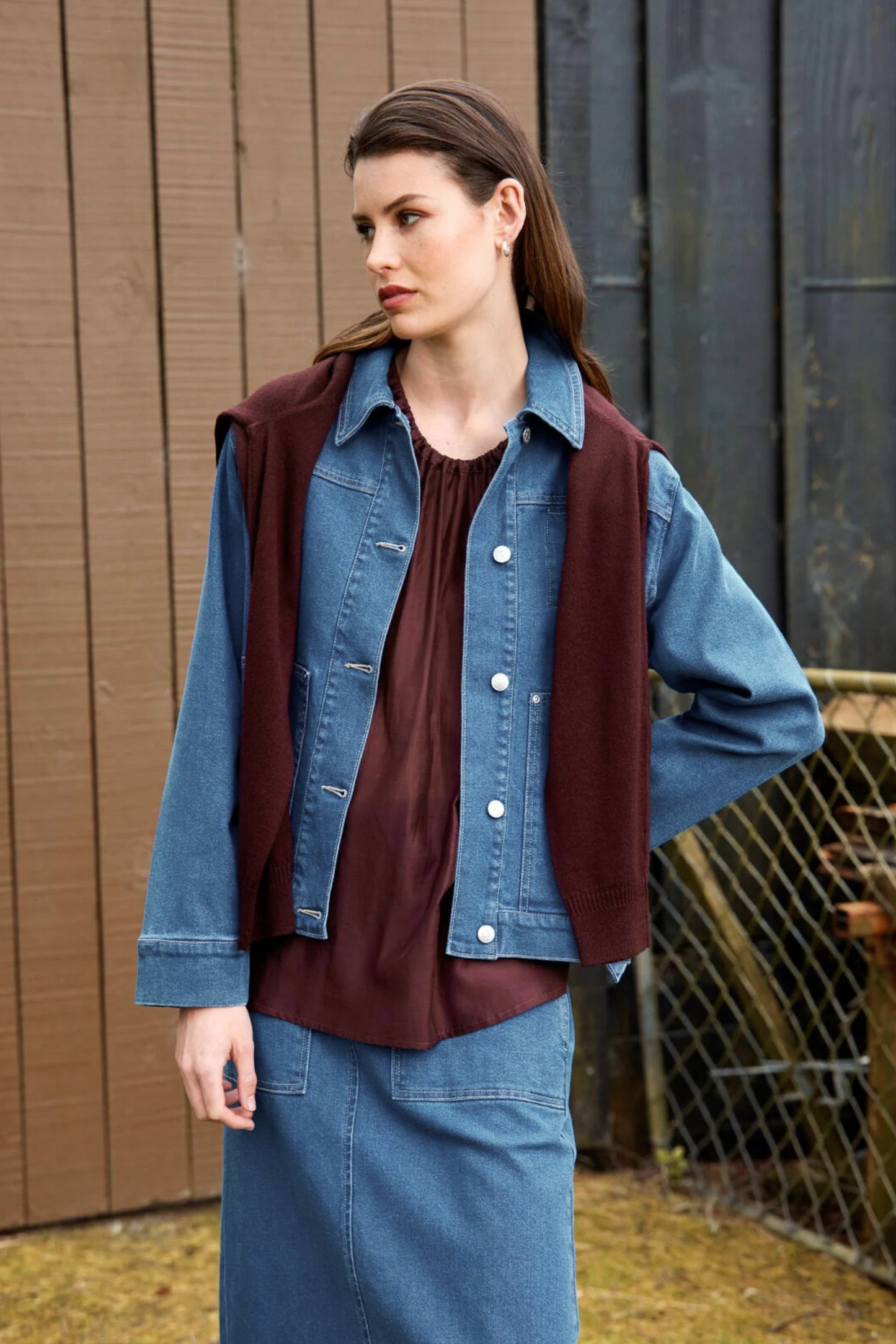 SILLS BEAUMONT JACKET - MID WASH - THE VOGUE STORE