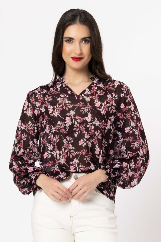 SEEKING LOLA GIFTED TOP - ROSEWOOD - THE VOGUE STORE