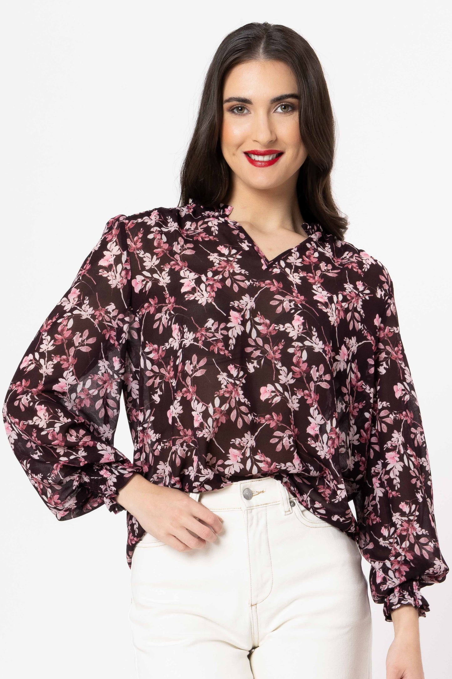 SEEKING LOLA GIFTED TOP - ROSEWOOD - THE VOGUE STORE