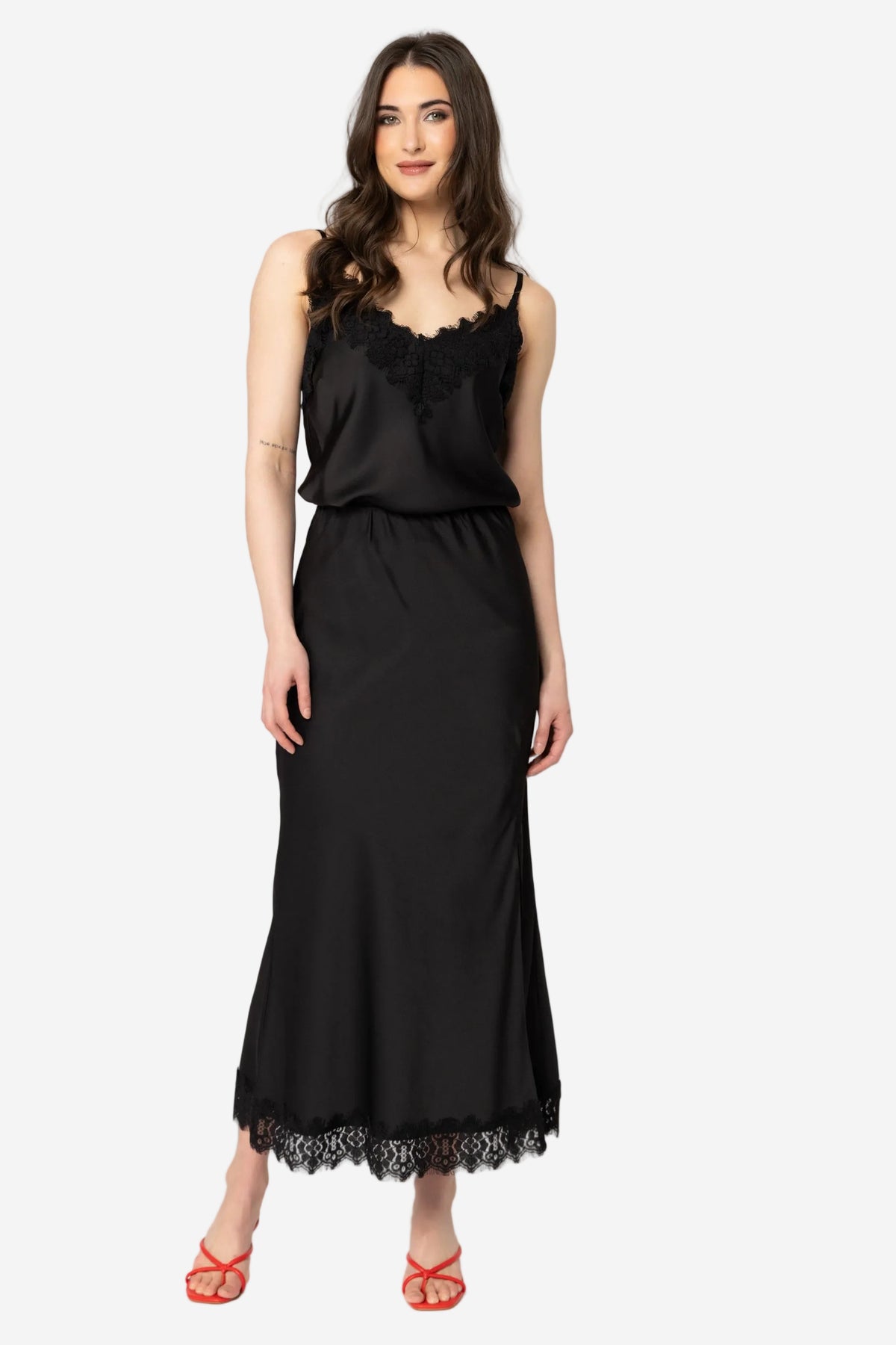 LEILA + LUCA LACE CAMI - BLACK - THE VOGUE STORE