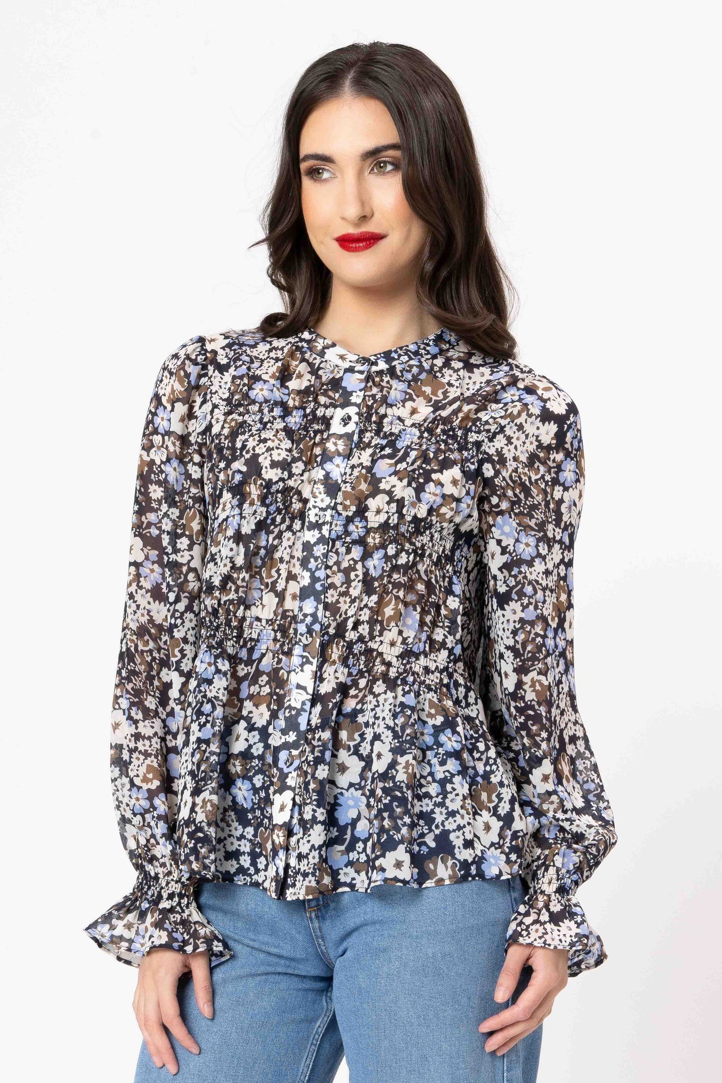 SEEKING LOLA LS BONITA TOP - WOODLAND BLOSSOM - THE VOGUE STORE