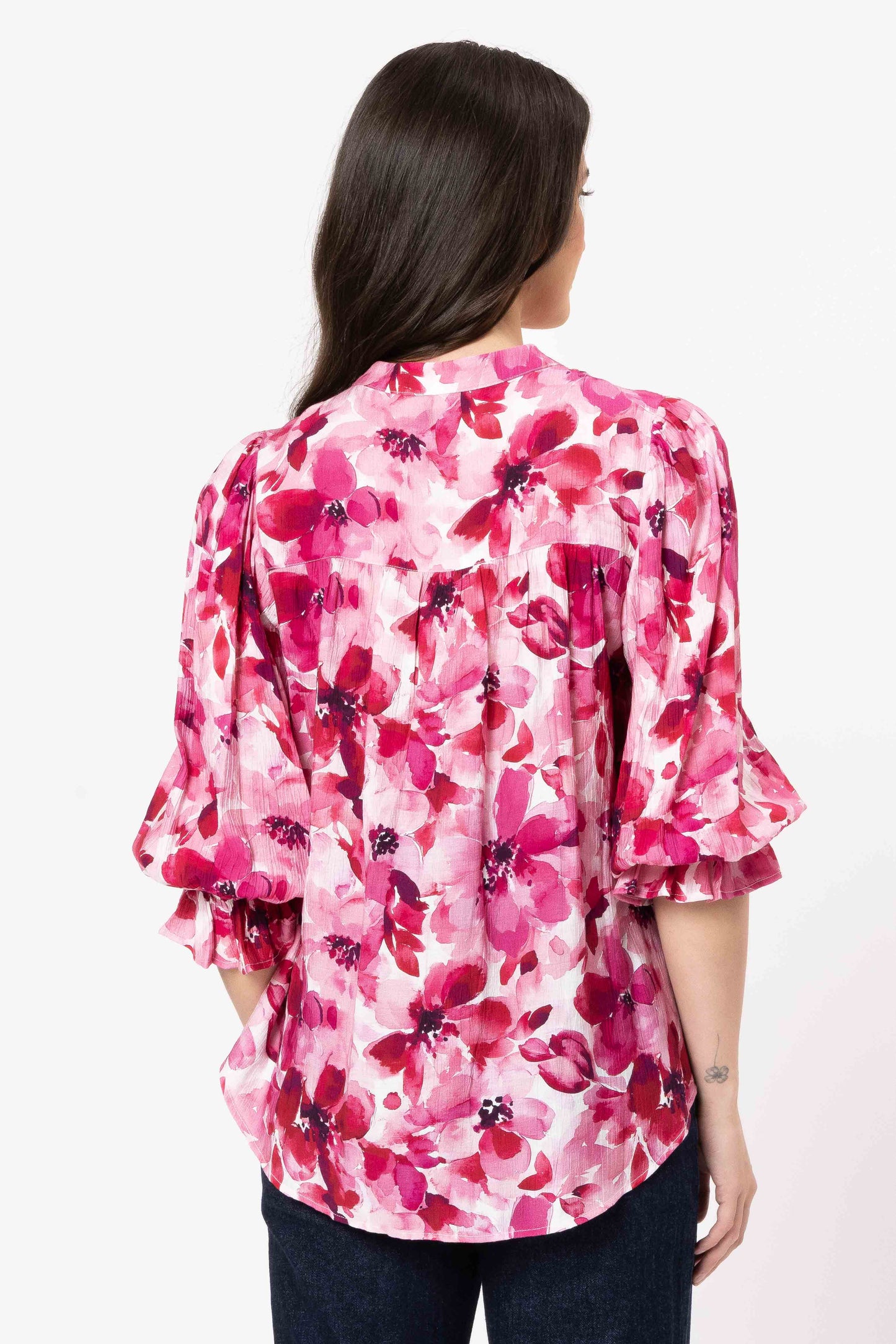 SEEKING LOLA CELIA BLOUSE - BLOSSOM SMUDGE - THE VOGUE STORE