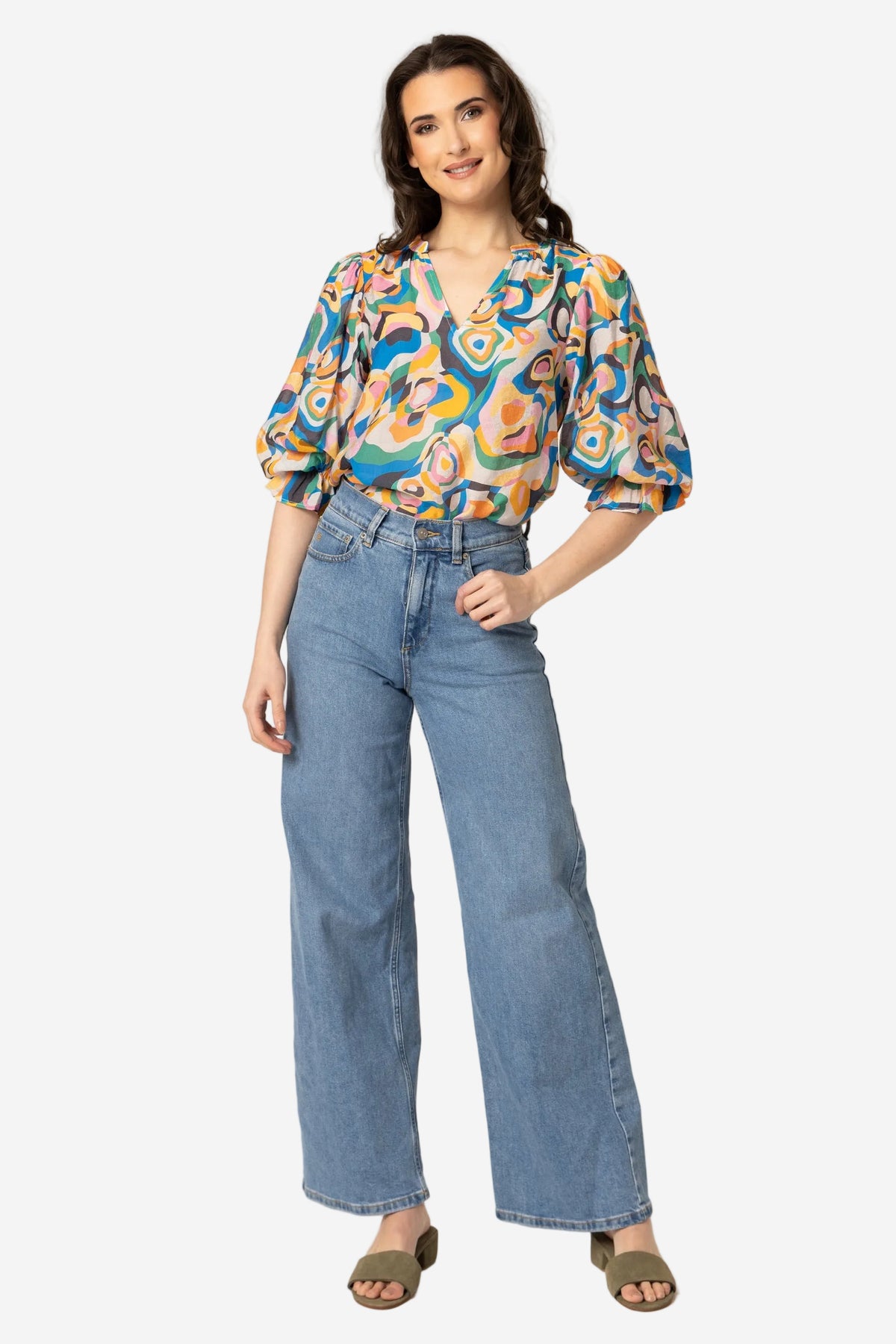 SEEKING LOLA GRACEFUL TOP - MULTI GLOW - THE VOGUE STORE