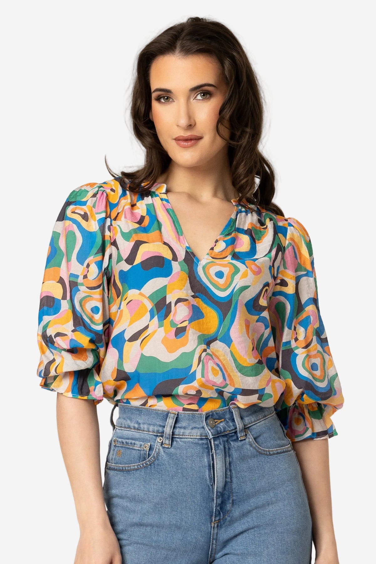 SEEKING LOLA GRACEFUL TOP - MULTI GLOW - THE VOGUE STORE