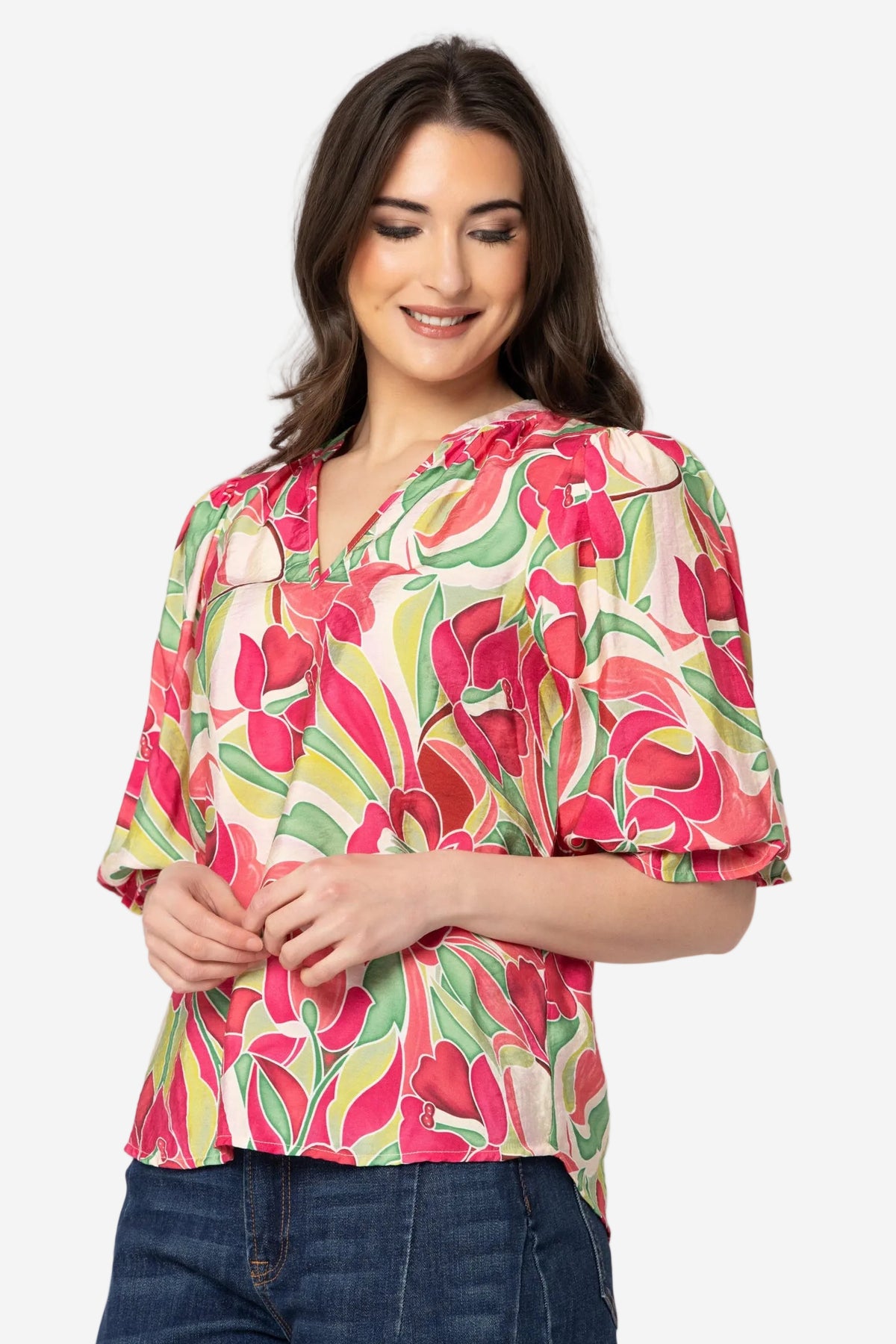 SEEKING LOLA GRACEFUL TOP - PINK ORCHID - THE VOGUE STORE