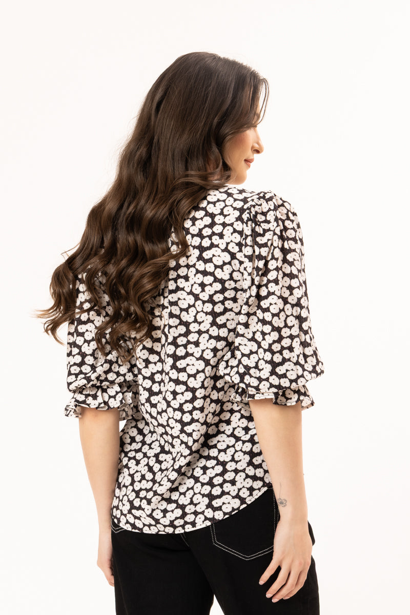 SEEKING LOLA GRACEFUL TOP - MIDNIGHT MEADOW - THE VOGUE STORE