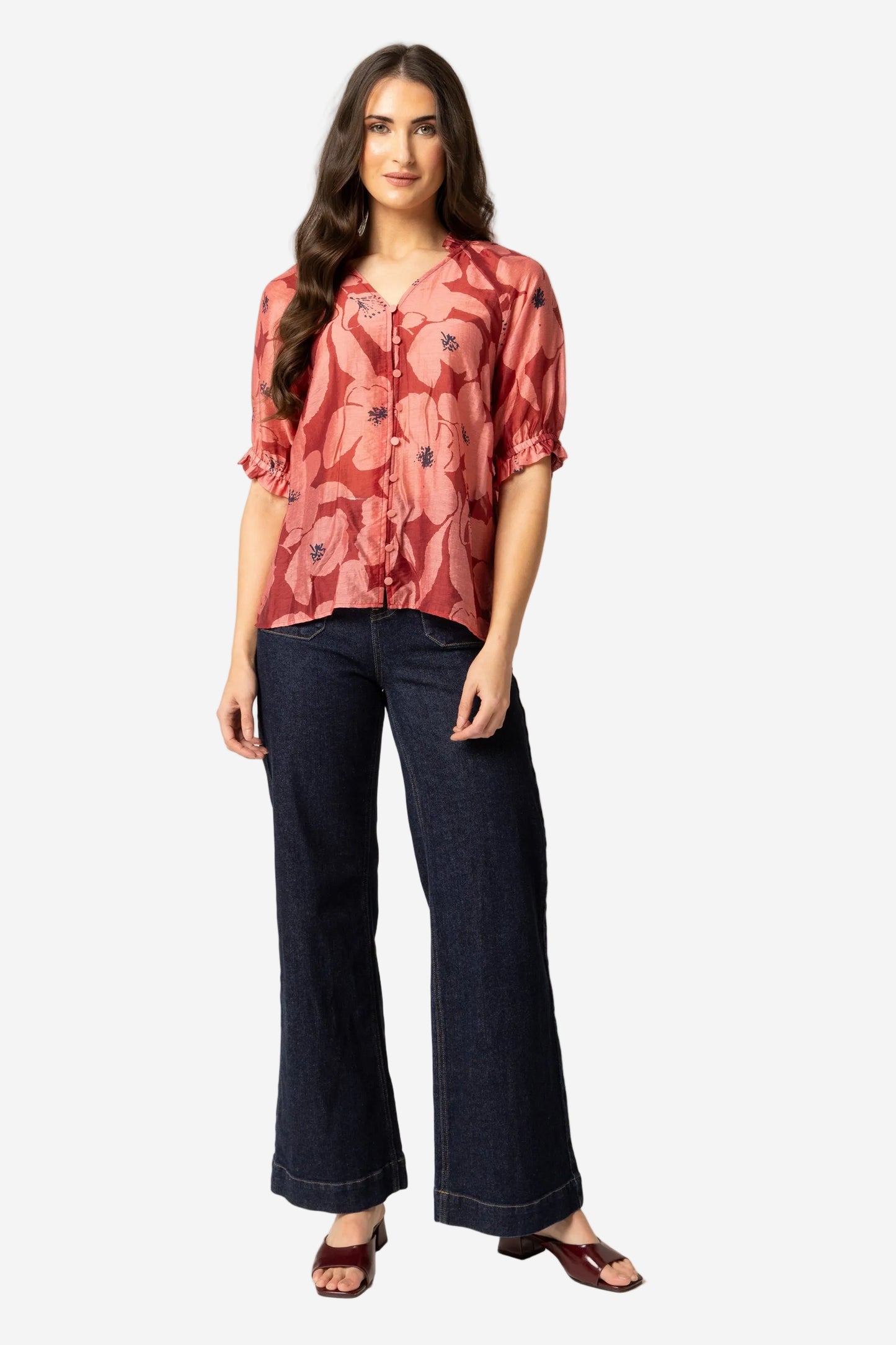 SEEKING LOLA ESSENCE TOP - PINK BLOOM - THE VOGUE STORE
