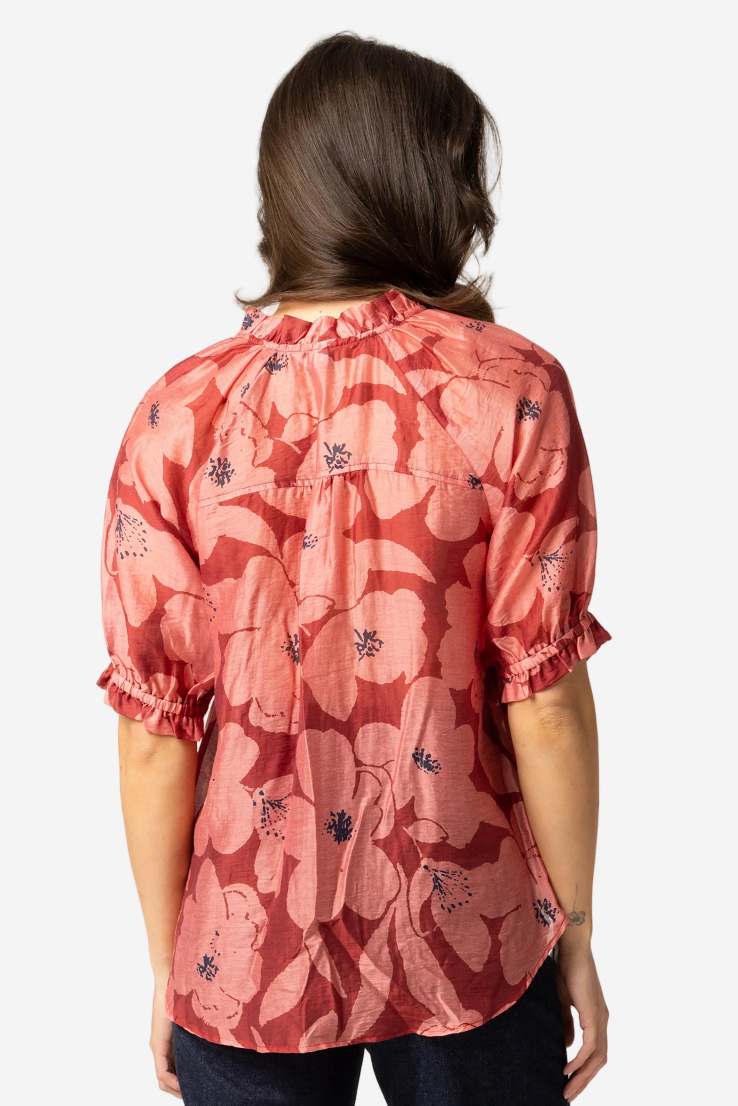 SEEKING LOLA ESSENCE TOP - PINK BLOOM - THE VOGUE STORE