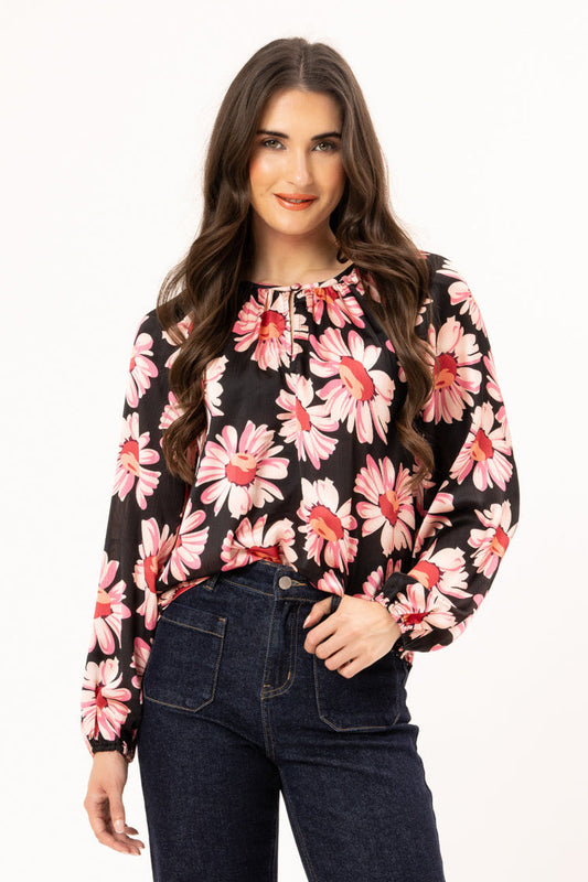 SEEKING LOLA CONNECTED BLOUSE - BOLD ROSETTE - THE VOGUE STORE