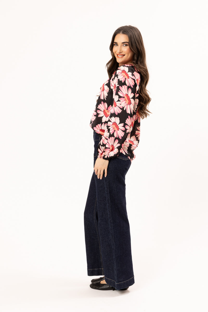 SEEKING LOLA CONNECTED BLOUSE - BOLD ROSETTE - THE VOGUE STORE