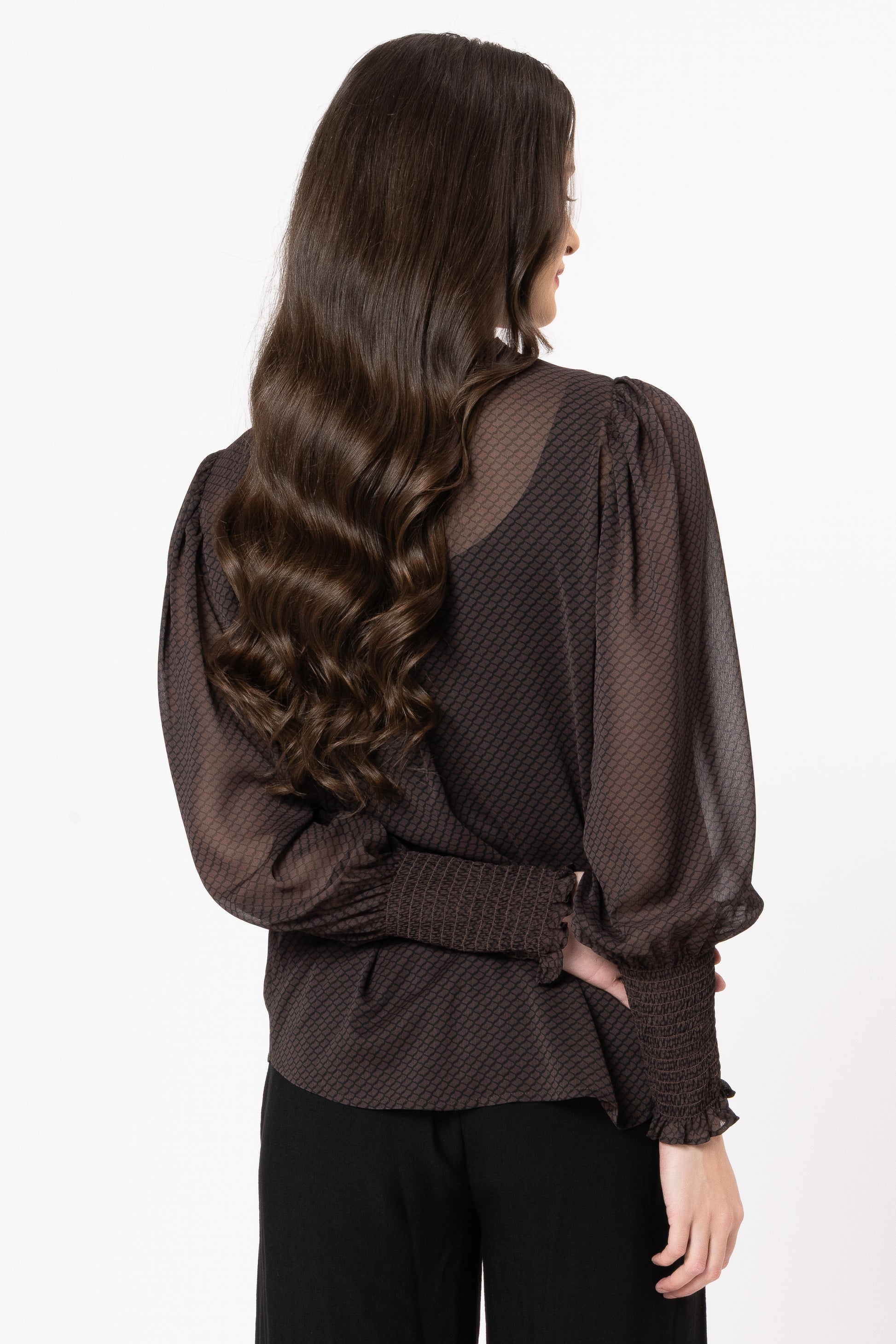 SEEKING LOLA BYRON BLOUSE - MOCHA LACE - THE VOGUE STORE