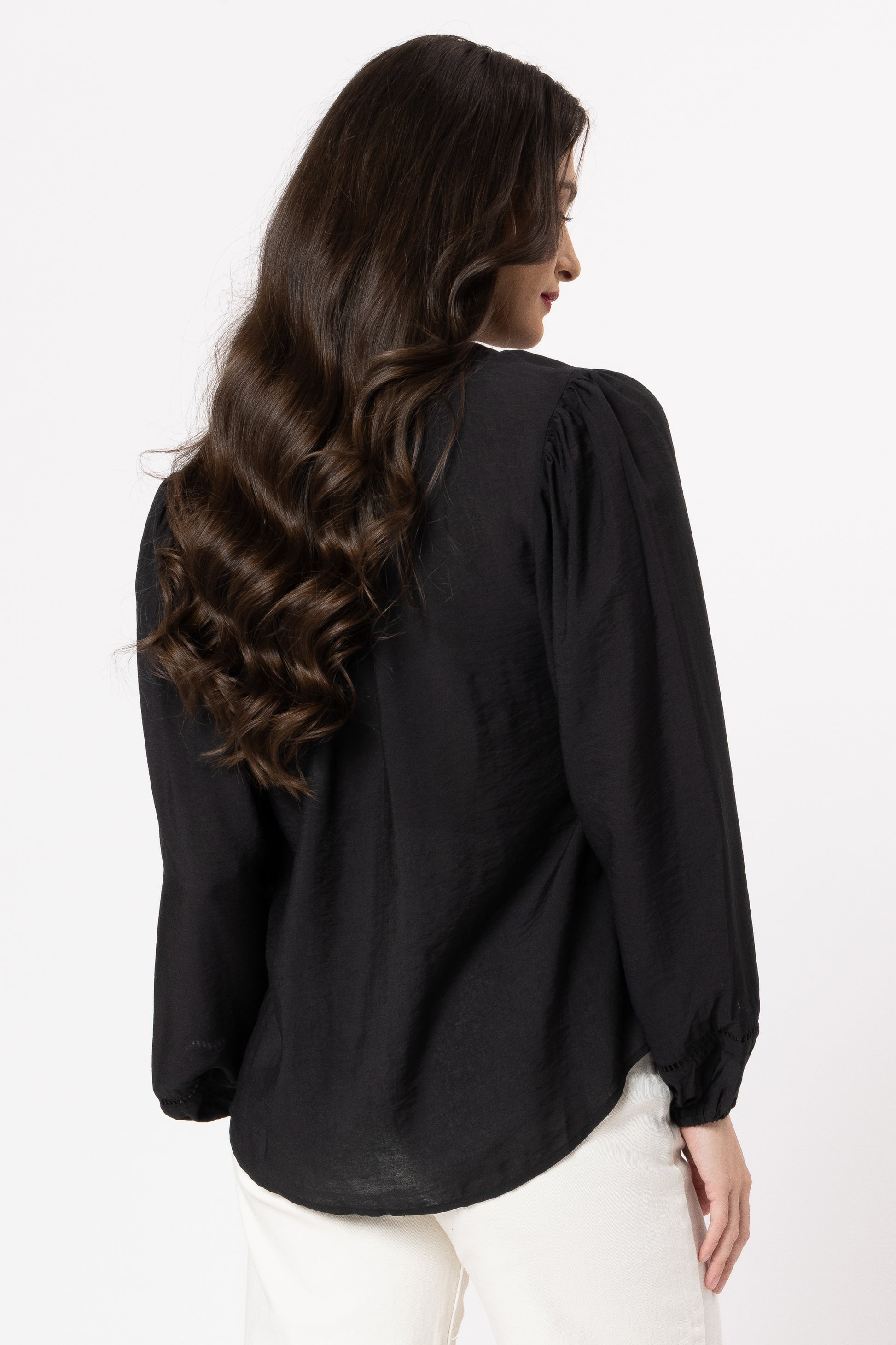 SEEKING LOLA SYLVIE TOP - BLACK - THE VOGUE STORE