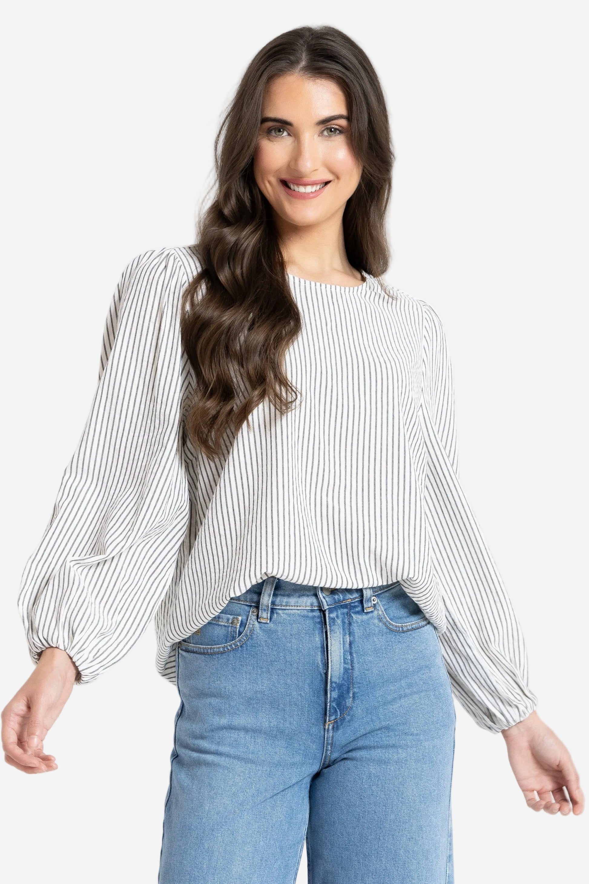 SEEKING LOLA BRILLIANCE BLOUSE - STRIPE - THE VOGUE STORE