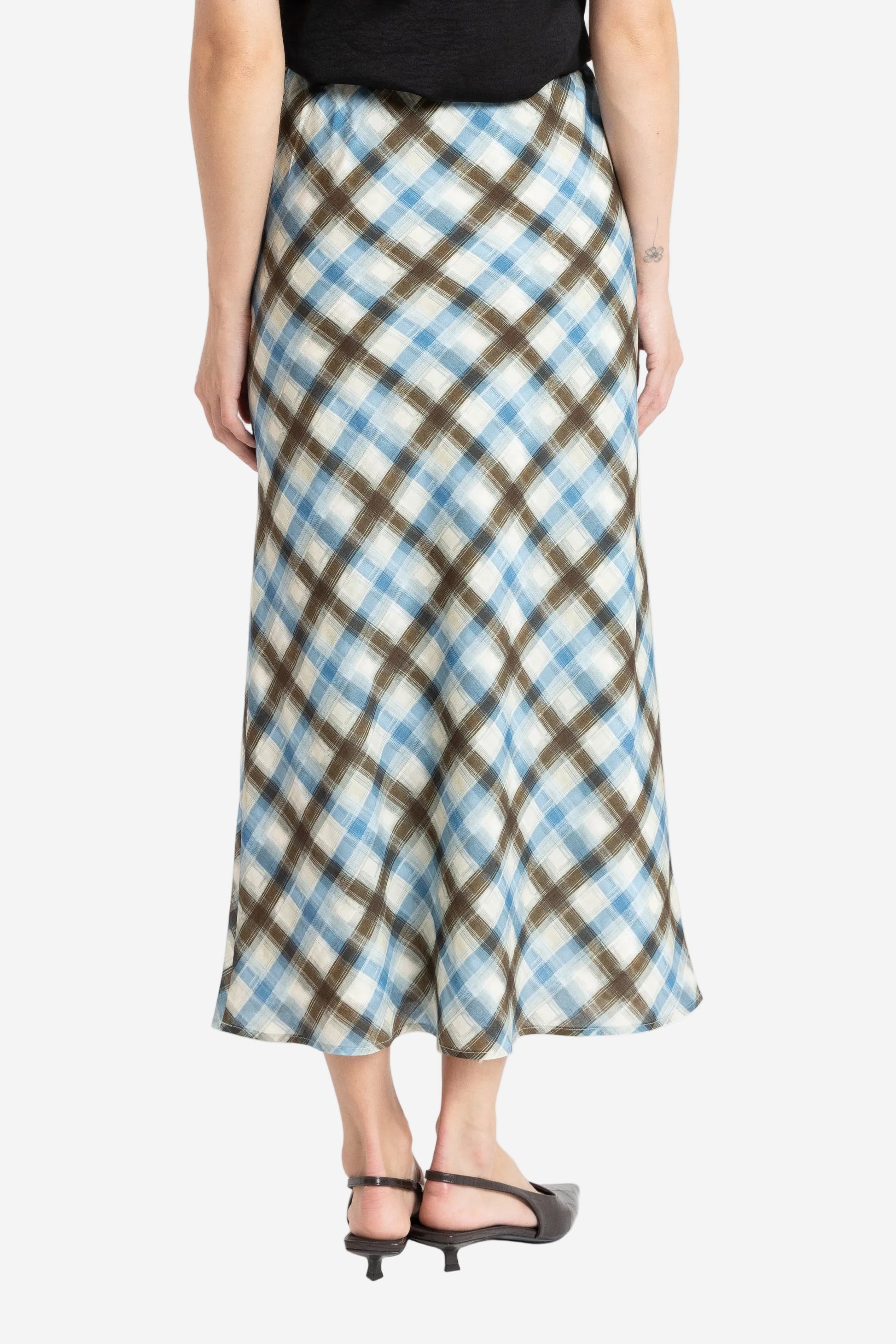 SEEKING LOLA WILLOW SKIRT - HARMONY CHECK - THE VOGUE STORE
