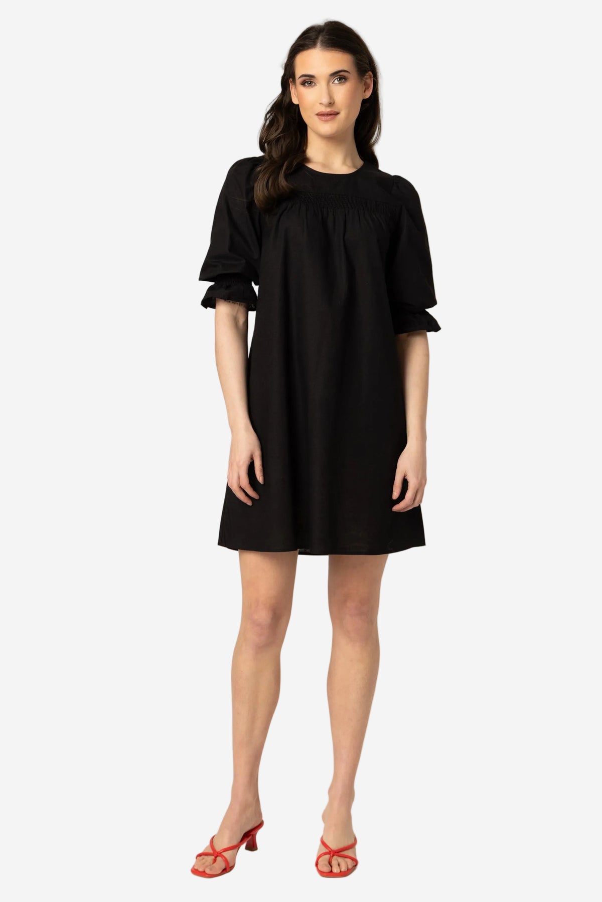 SEEKING LOLA NOBLE SHIFT DRESS - BLACK - THE VOGUE STORE