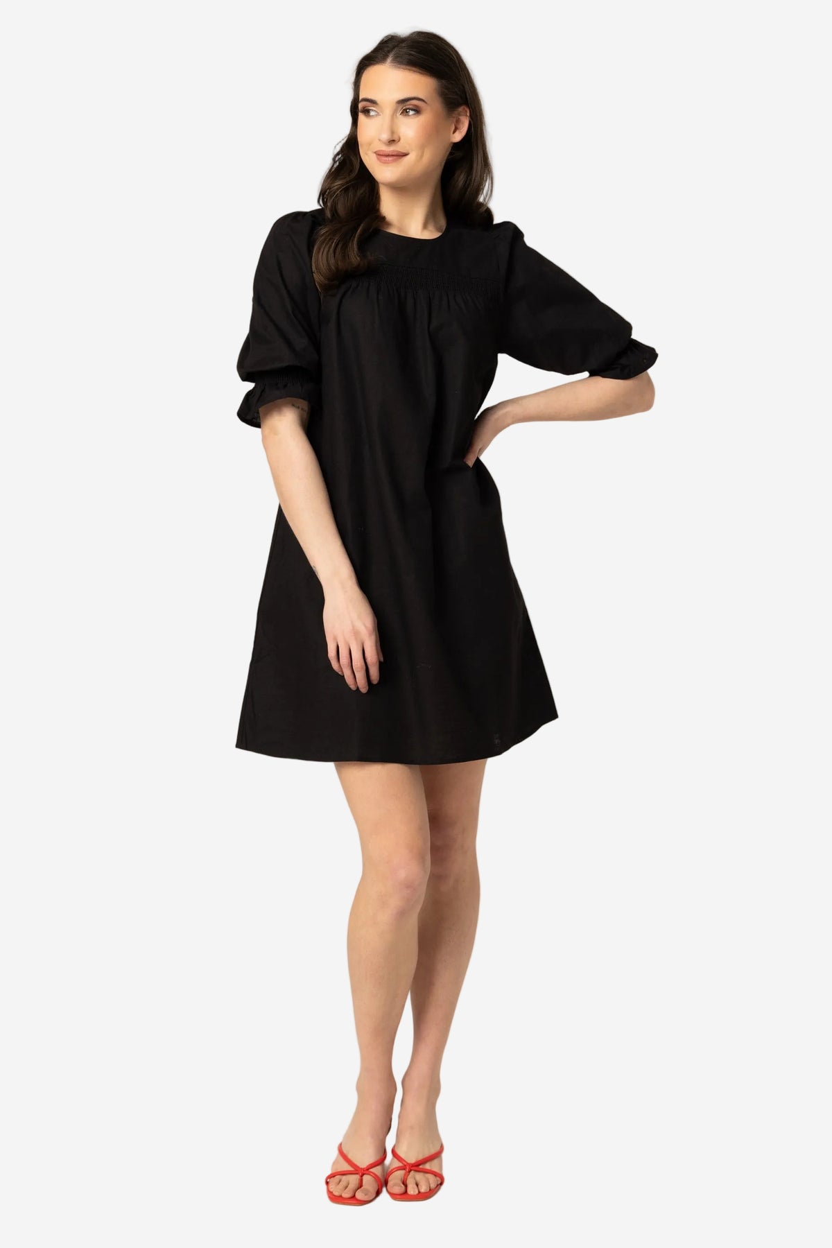 SEEKING LOLA NOBLE SHIFT DRESS - BLACK - THE VOGUE STORE