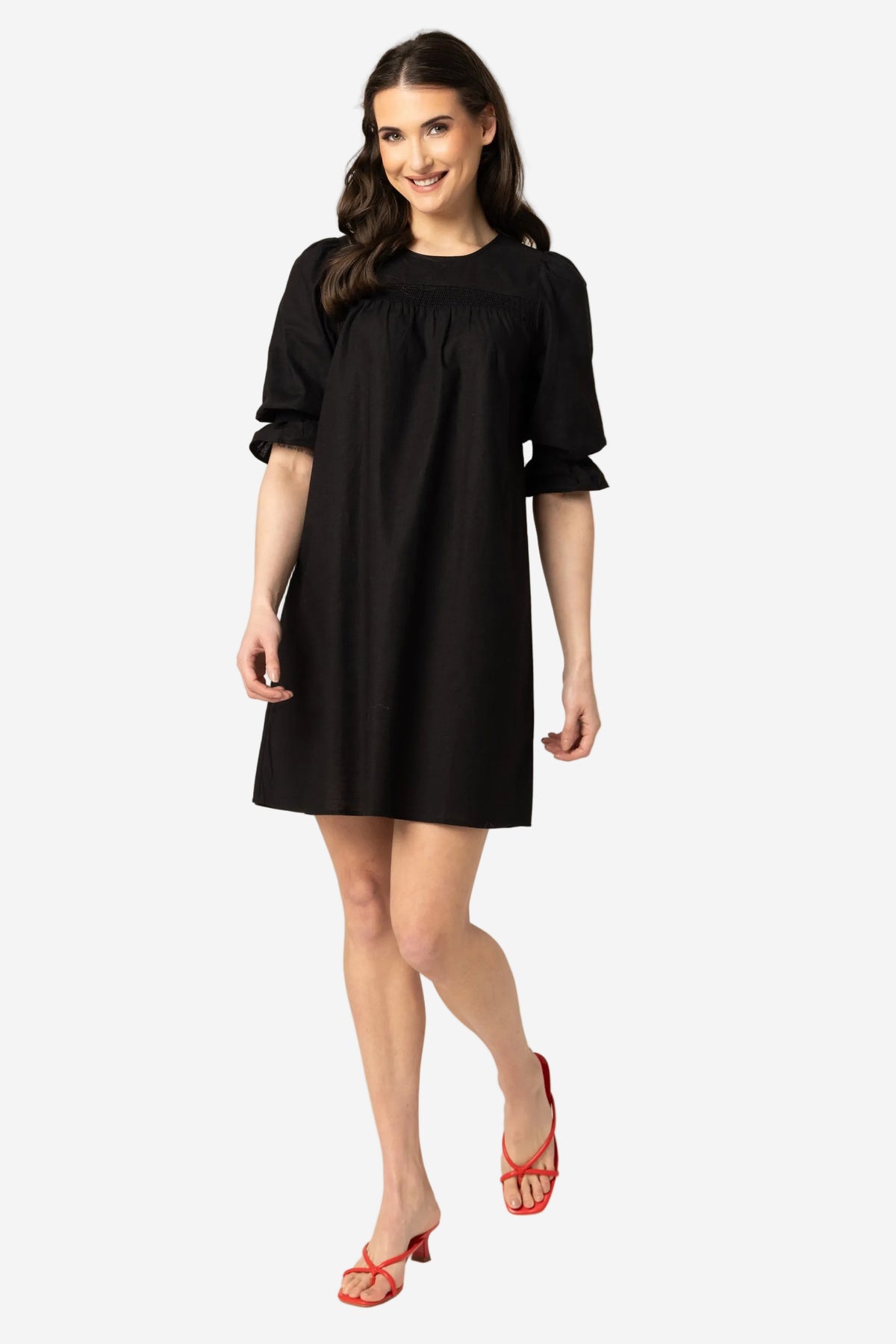 SEEKING LOLA NOBLE SHIFT DRESS - BLACK - THE VOGUE STORE
