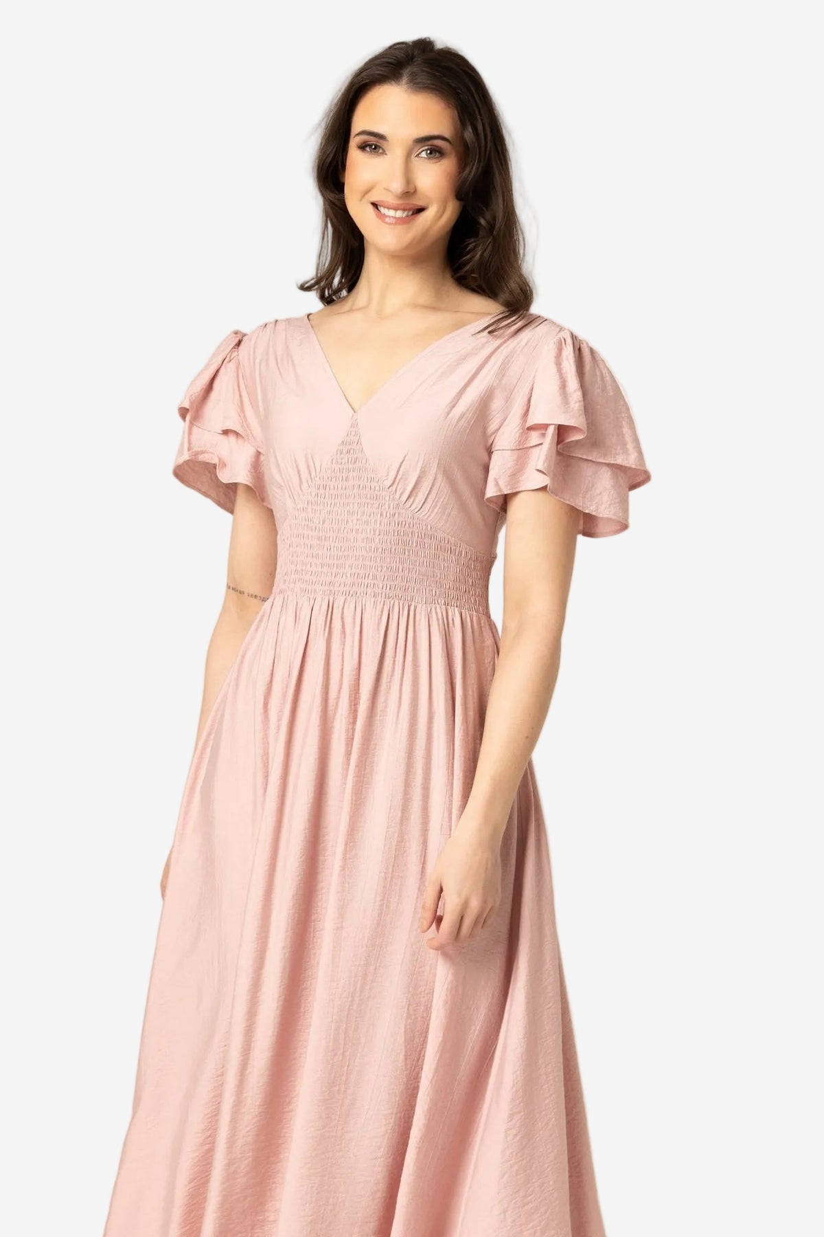 SEEKING LOLA REMARKABLE DRESS - BLUSH - THE VOGUE STORE