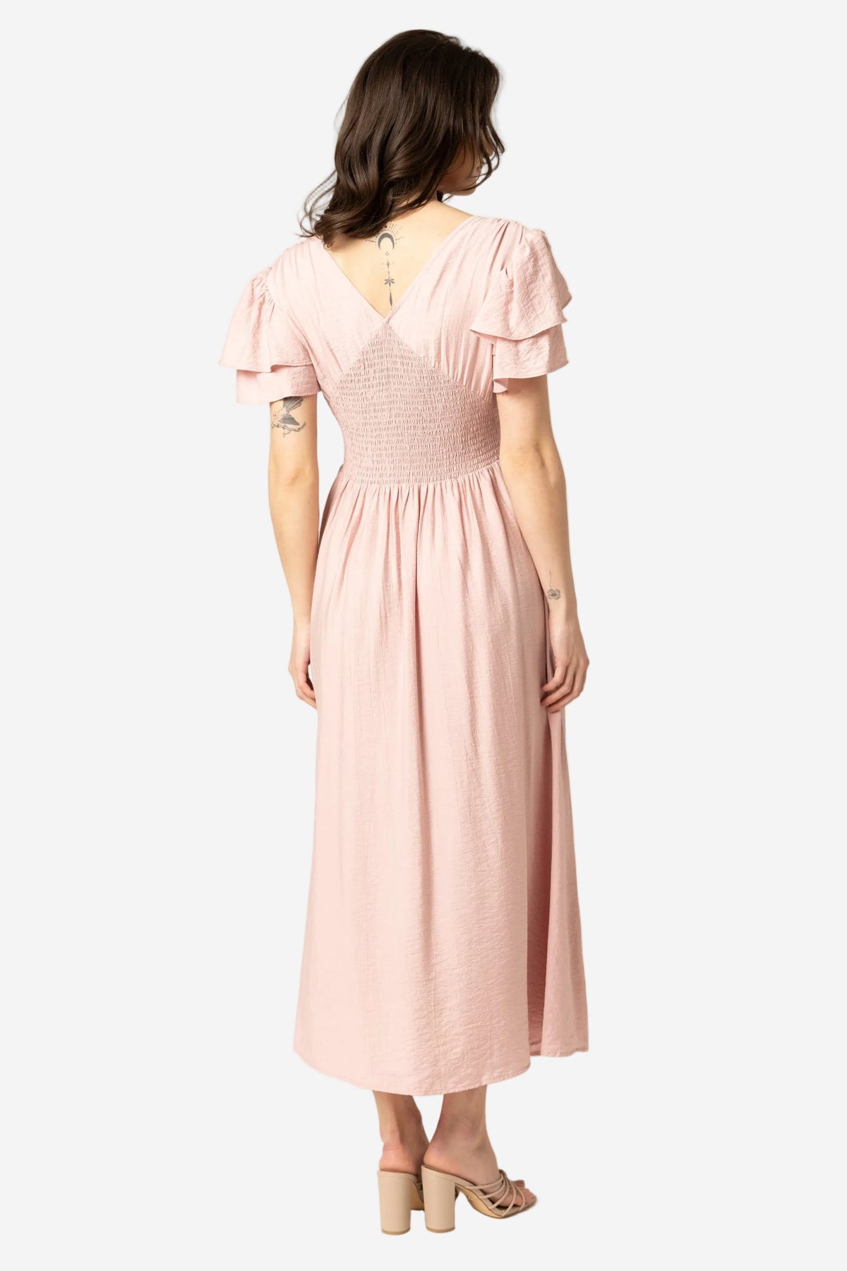SEEKING LOLA REMARKABLE DRESS - BLUSH - THE VOGUE STORE