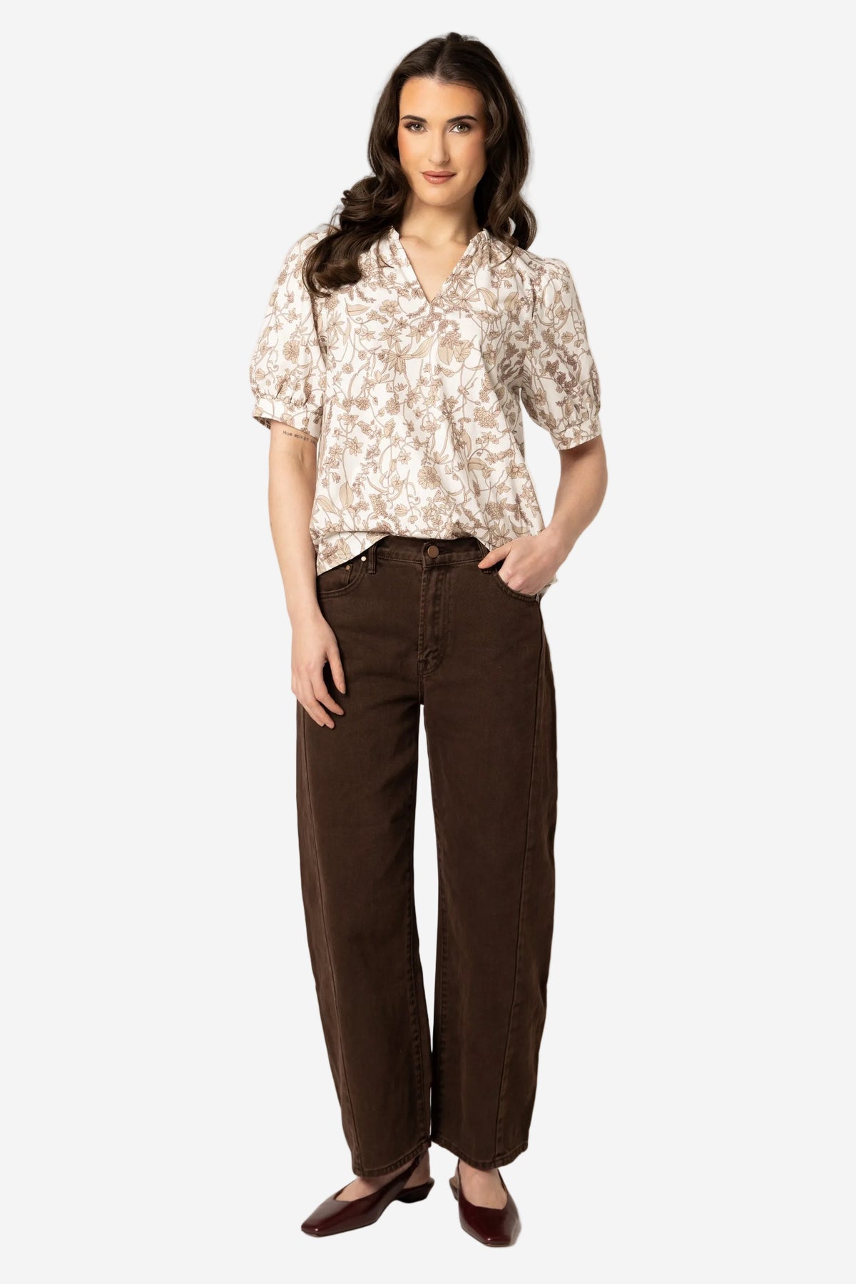 SEEKING LOLA RESOLUTE TOP - MINK SPRIG - THE VOGUE STORE