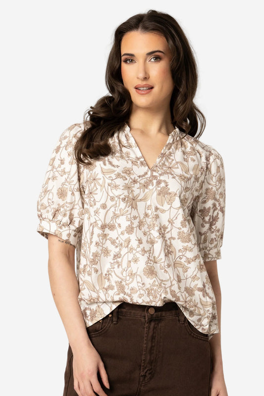 SEEKING LOLA RESOLUTE TOP - MINK SPRIG - THE VOGUE STORE