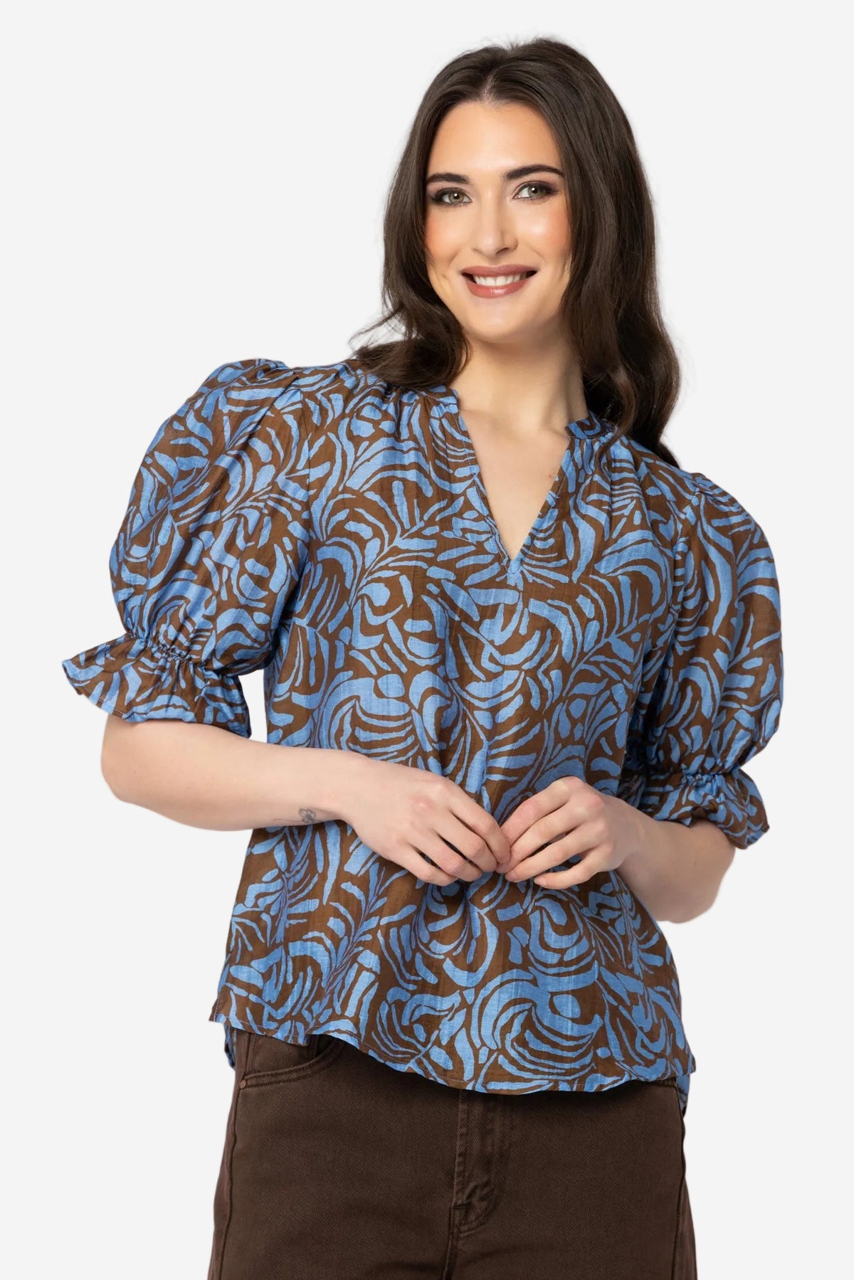 SEEKING LOLA HONEST TOP - CHOC MISTIQUE - THE VOGUE STORE