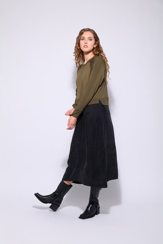 NERIS MIX IT UP DRESS - PESTO - THE VOGUE STORE