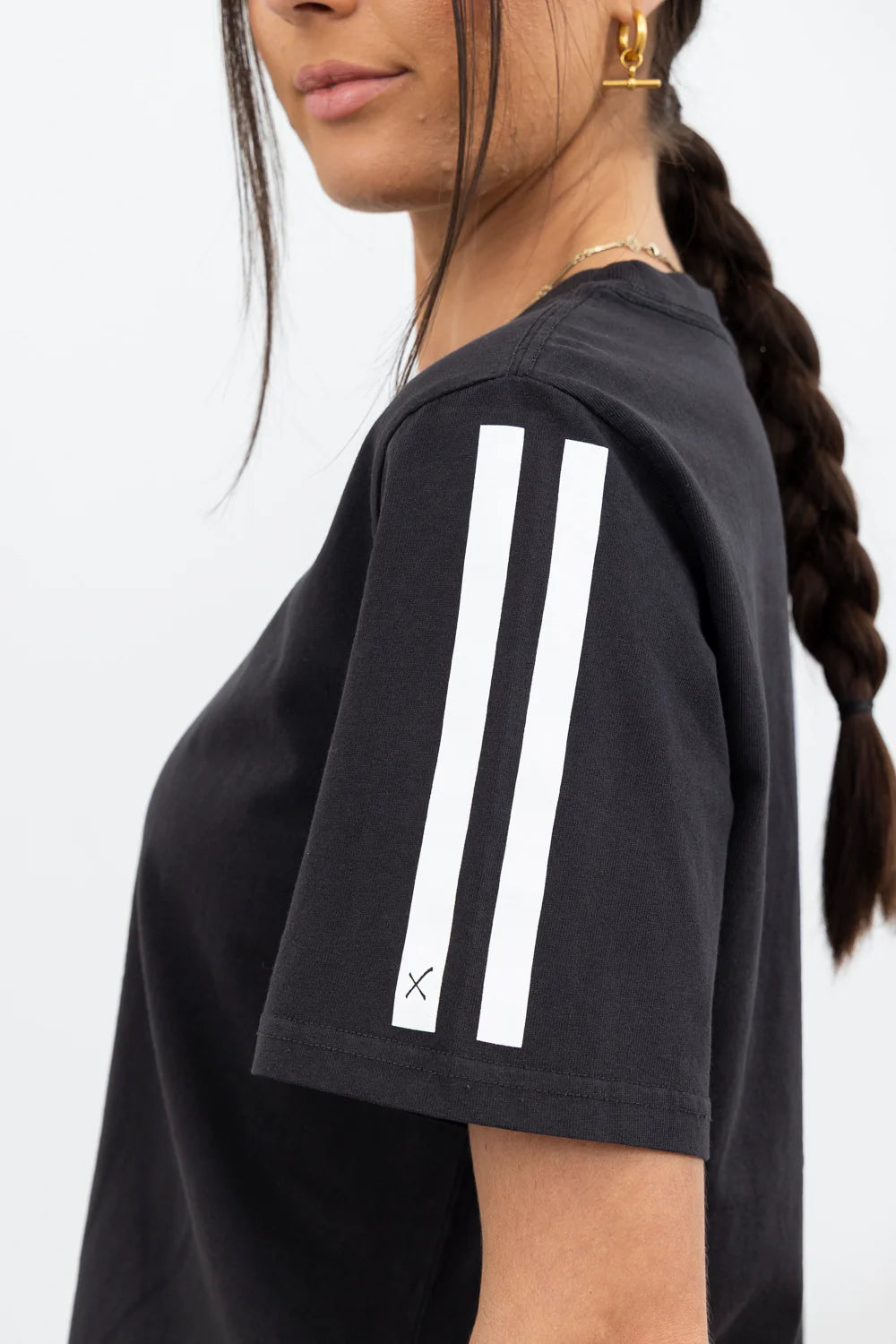 STYLE X LAB SNAPSHOT TEE - BLACK/WHITE PRINT - THE VOGUE STORE