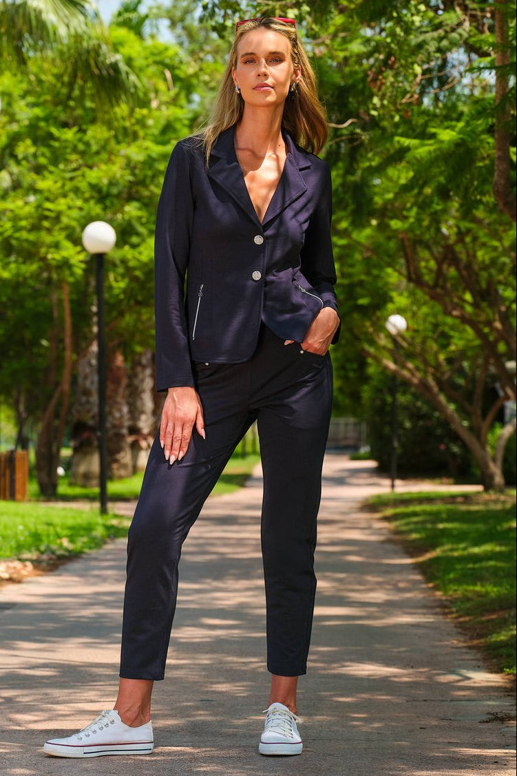 DOLCEZZA SAIL AWAY BLAZER - NAVY - THE VOGUE STORE