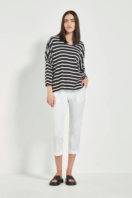 VERGE SAIL TOP - BLACK - THE VOGUE STORE