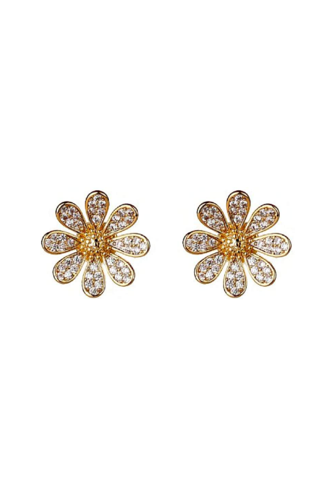 GREGORY LADNER CZ DAISY EARRING - GOLD