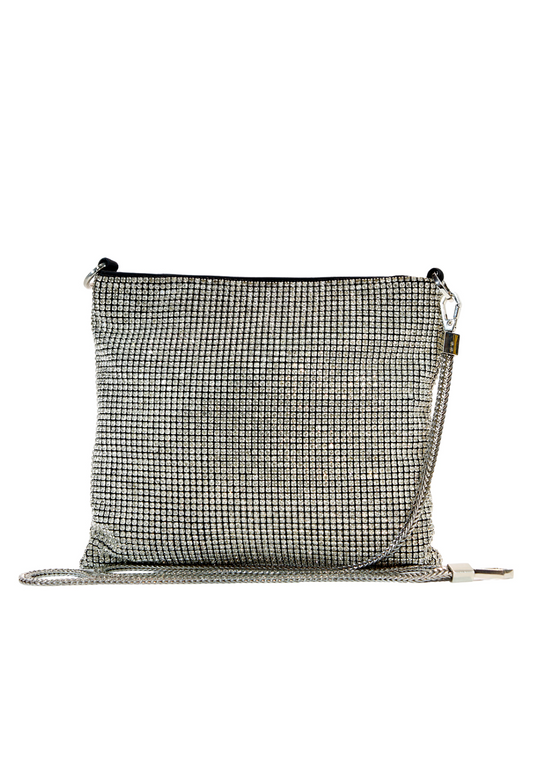 SASSY DUCK STORMY SPARKLE SHOULDER BAG - SILVER