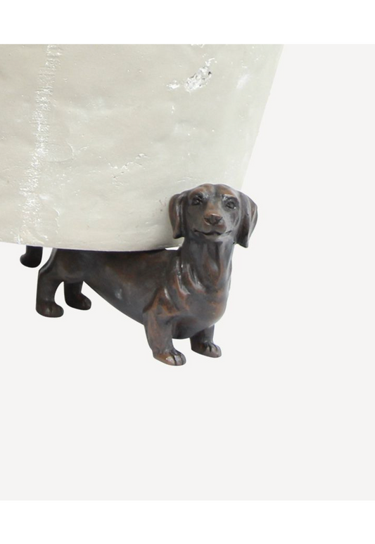 FRENCH COUNTRY DACHSHUND POT STAND - THE VOGUE STORE
