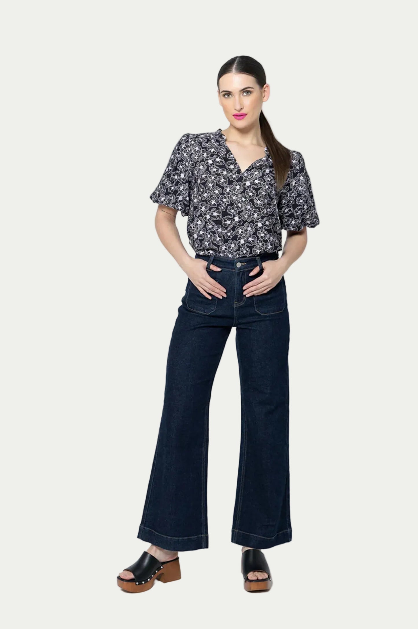 SEEKING LOLA TREASURE TOP - PETAL SKETCH - THE VOGUE STORE