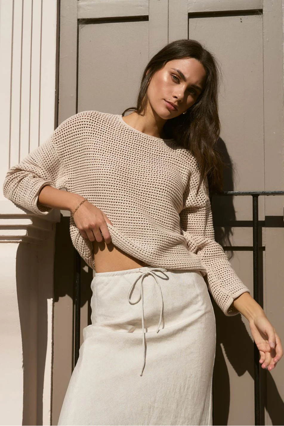 RE:UNION DAWN STRING CROCHET KNIT JUMPER - STRING - THE VOGUE STORE