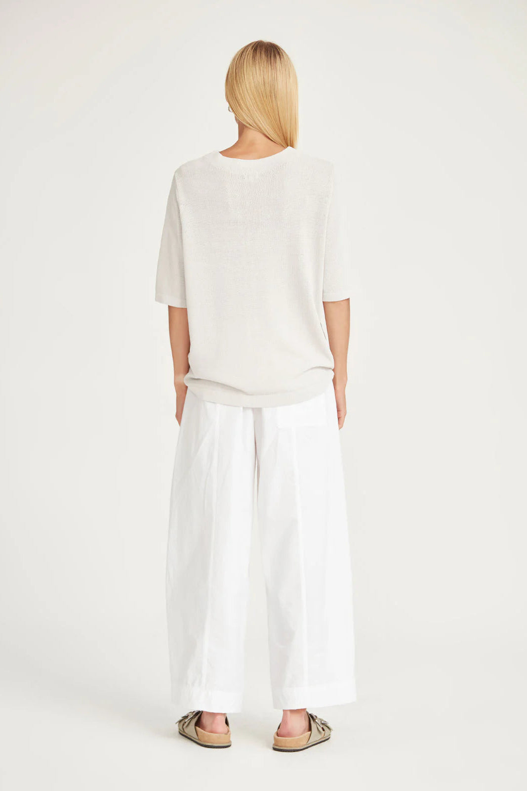 SILLS ECHO KNIT TEE- PUMICE - THE VOGUE STORE