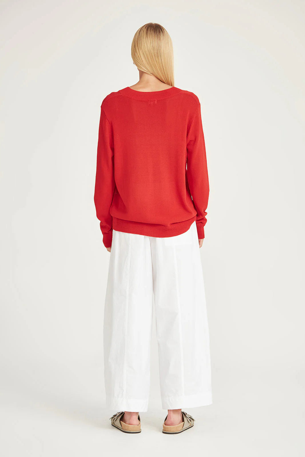 SILLS CARNIVAL V NECK SWEATER - SCARLETT - THE VOGUE STORE