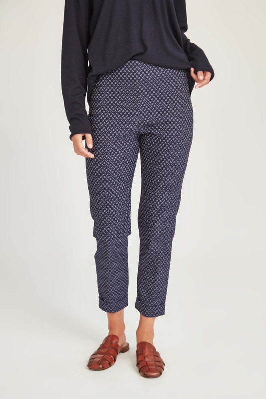 SILLS RENATA SPOT HEPBURN PANT - NAVY SPOT - THE VOGUE STORE
